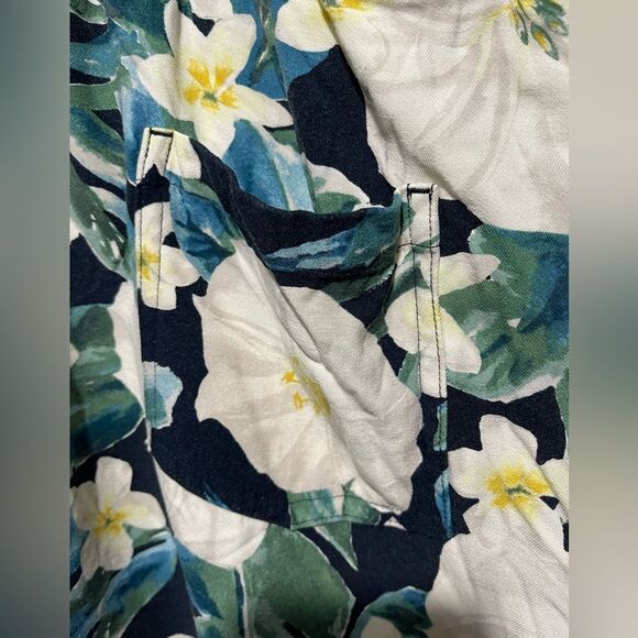 J.Jill shorts tropical floral beach resort summer relaxed fit women’s M - Picture 6 of 10